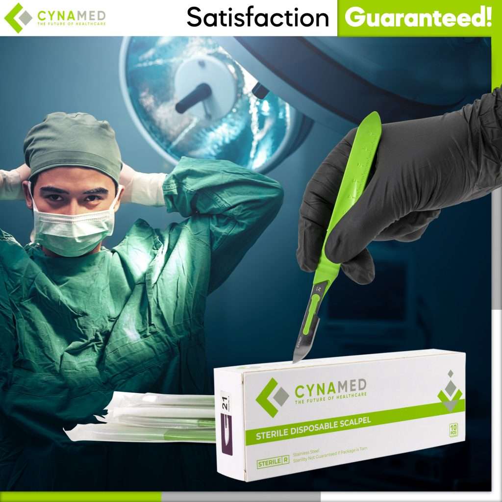 Disposable Scalpels with Graduated Handles - 10 Pack