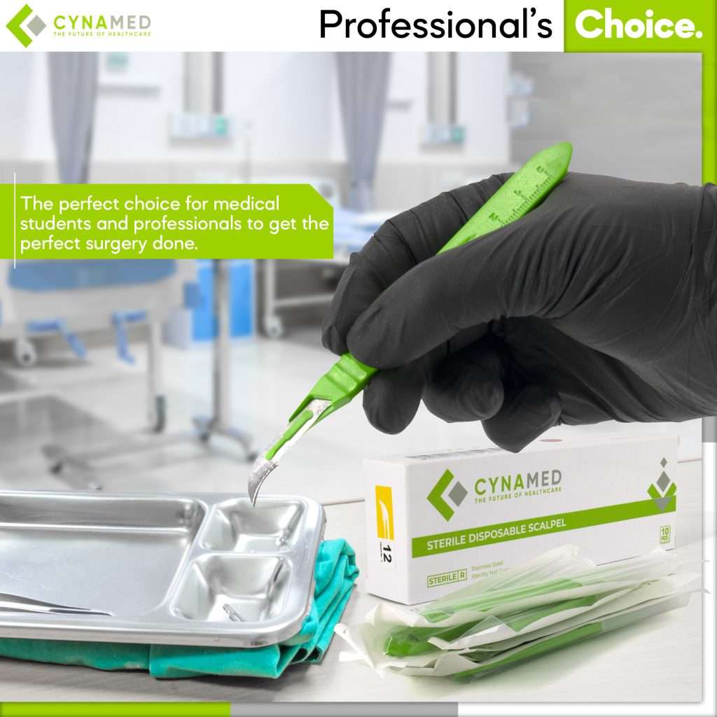 Disposable Scalpels with Graduated Handles - 10 Pack