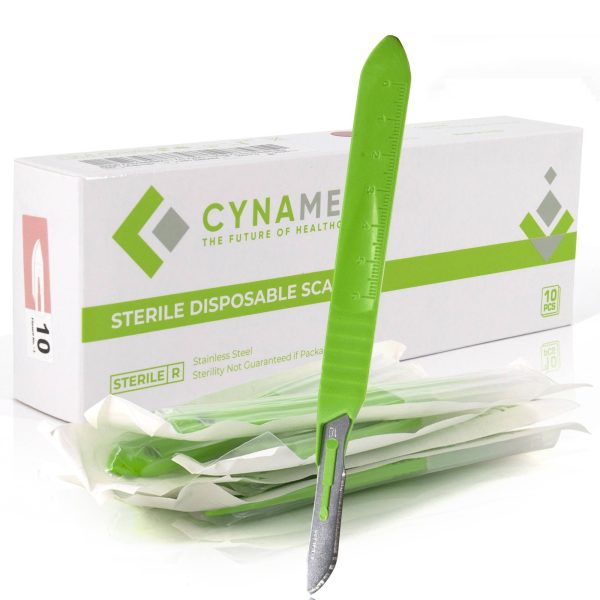 Disposable Scalpels with Graduated Handles - 10 Pack