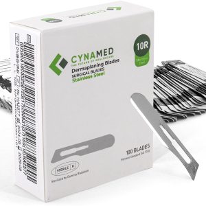 Cynamed Dermaplaning Scalpel Blades, Stainless Steel, Size 10R, Box of 100